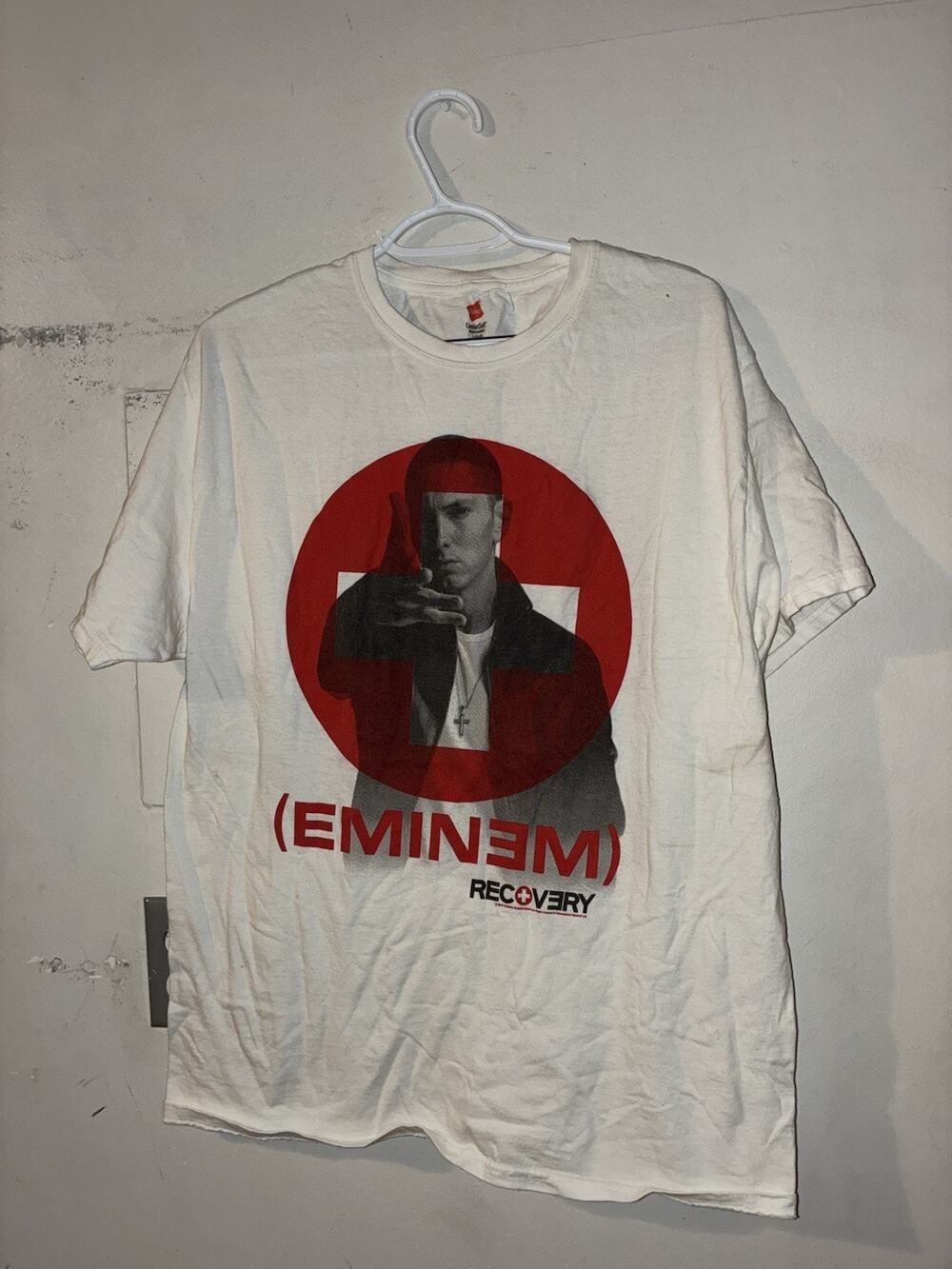 Vintage 2010 Eminem Recovery Album Promo T Shirt Hanes Large Rap Hip Hop Tee